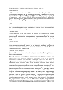 Comentario de texto de Locke resuelto para la PAEG