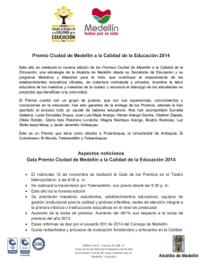 Información Premio Ciudad de Medellín a la Calidad de la