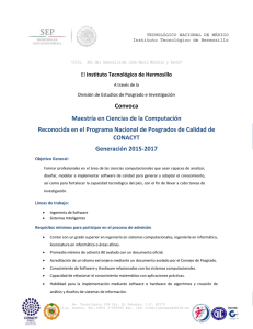 Convocatoria de Ingreso - Instituto Tecnológico de Hermosillo