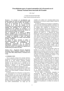 Procedimiento para el control automático de la frecuencia