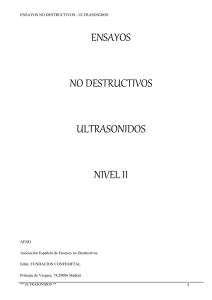 ENSAYOS NO DESTRUCTIVOS - ULTRASONIDOS ENSAYOS NO