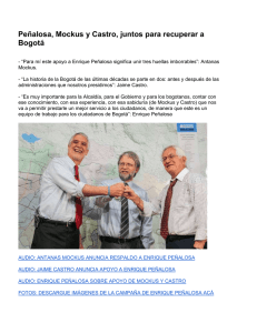 Peñalosa, Mockus y Castro, juntos para recuperar a Bogotá