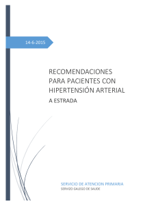 recomendaciones para pacientes con hipertensión arterial