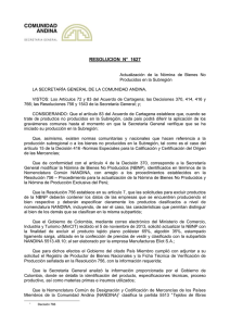 resolución 1627 - Comunidad Andina