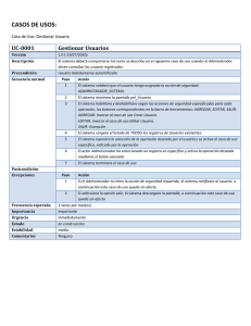 Caso de Uso: Gestionar Usuario