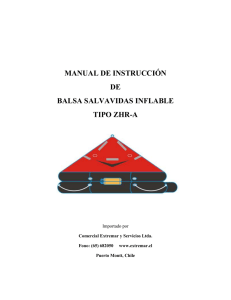 manual de instrucción de balsa salvavidas inflable tipo