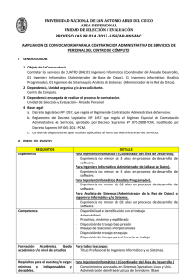 proceso cas nº 014 -2013 - Universidad Nacional de San Antonio