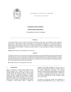 Fenómenos Electrostáticos Electrostatics Phenomena Viviana Marcela Alvarez Avellaneda