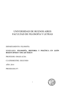 Zito Lema, Vicente, “León Rozitchner: violencia y