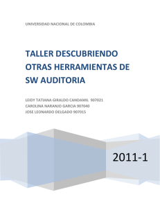 taller descubriendo otras herramientas de sw auditoria