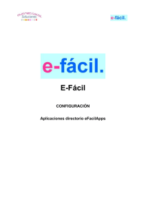 E-Fácil CONFIGURACIÓN Aplicaciones directorio eFacilApps