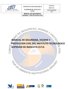 Manual de Seguridad, Higiene y Proteccion Civil ITSMASCOTA