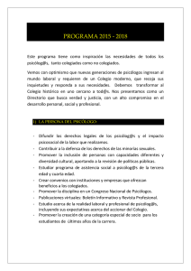 programa 2015 – 2018 - Colegio de Psicólogos de Chile