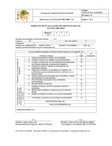 Formato de Evaluación Bimestral - Instituto Tecnológico de Cuautla