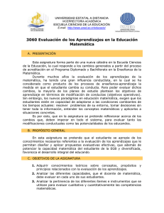 3060 Evaluación de los Aprendizajes en la Educación