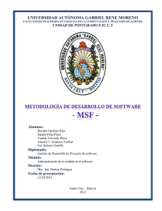 Metodología de Desarrollo de Software * MSF