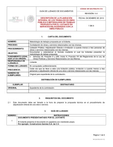 GUÍA DE LLENADO DE DOCUMENTOS REVISIÓN: V.4 FECHA: DICIEMBRE DE 2013