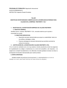 PROGRAMA DE FORMACIÓN:  TALLER IDENTIFICAR OPORTUNIDADES COMERCIALES EN LOS MERCADOS EXTERNOS PARA