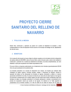 PROYECTO CIERRE SANITARIO DEL RELLENO DE NAVARRO