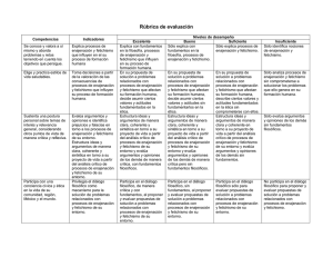 Rúbrica de evaluación