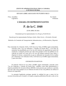 P. de la C. 1848 CÁMARA DE REPRESENTANTES