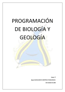 programación de biología y geología