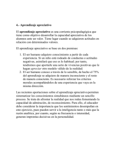 4.- Aprendizaje apreciativo