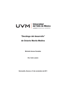 “Decálogo del desarrollo” de Octavio Mavila Medina