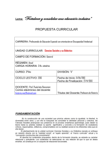 Ciencias Sociales y su Didáctica