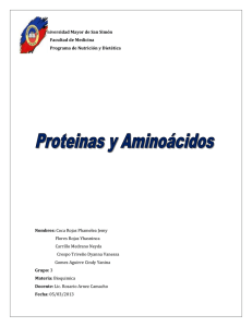 Deficiencia de proteínas - Web Miriam Rosario Arnez Camacho