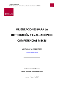 Competencias MECES - Facultad de Educación de Cuenca