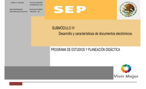 Desarrollo y características de documentos electrónicos.