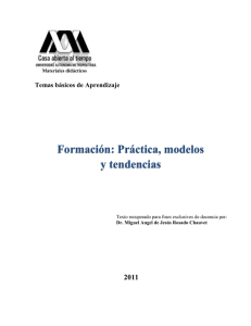 2011 Formación, práctica docente y profesionalización.