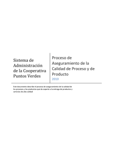 Proceso de Aseguramiento de la Calidad de Proceso y de Producto