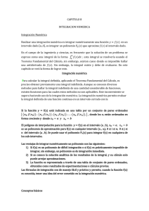 CAPITULO 8 INTEGRACION NUMERICA Integración Numérica