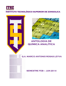 quimica analitica iias - instituto tecnologico superior de zongolica