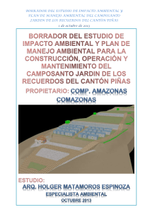 borrador del estudio de impacto ambiental y plan de manejo