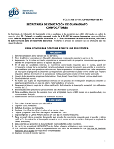 SECRETARÍA DE EDUCACIÓN DE GUANAJUATO CONVOCATORIA  : N9-
