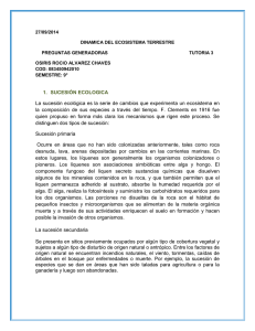 27/09/2014 DINAMICA DEL ECOSISTEMA TERRESTRE PREGUNTAS GENERADORAS