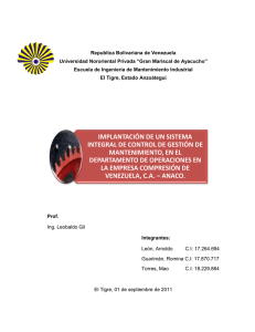 Republica Bolivariana de Venezuela “Gran Mariscal de Ayacucho” Universidad Nororiental Privada