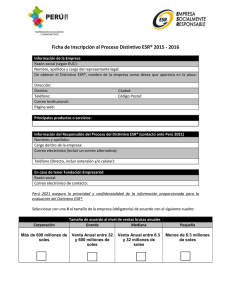 Ficha de Inscripción al Proceso Distintivo ESR® 2015