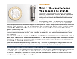 Micra TPS, el marcapasos más pequeño del mundo