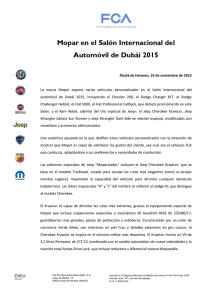 Mopar en el Salón Internacional del Automóvil de Dubái 2015