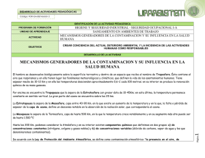 mecanismos generadores de la contaminacion y su influencia en la