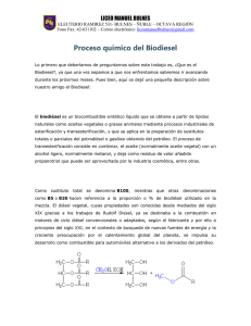 GUIA DE TRABAJO GPE Proceso químico del Biodiesel