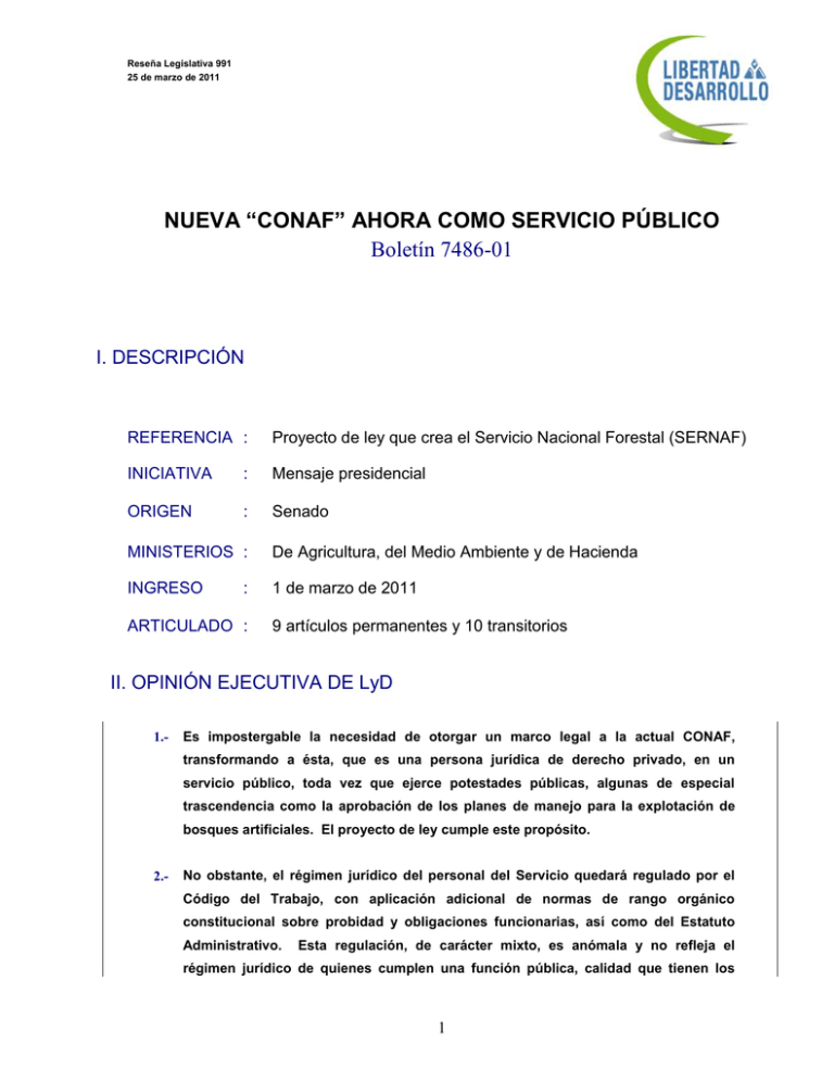 nueva conaf ahora como servicio público