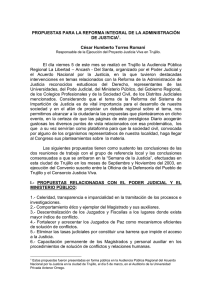 Informe presentado por la contraparte de Justicia Viva en Trujillo