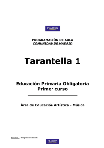 Tarantella 1 programación de aula Madrid