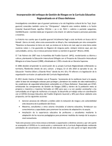 20140818 Propuesta Educativa del Chaco Boliviano ok