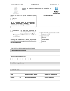 Formato de solicitud para la inscripción en el registro de